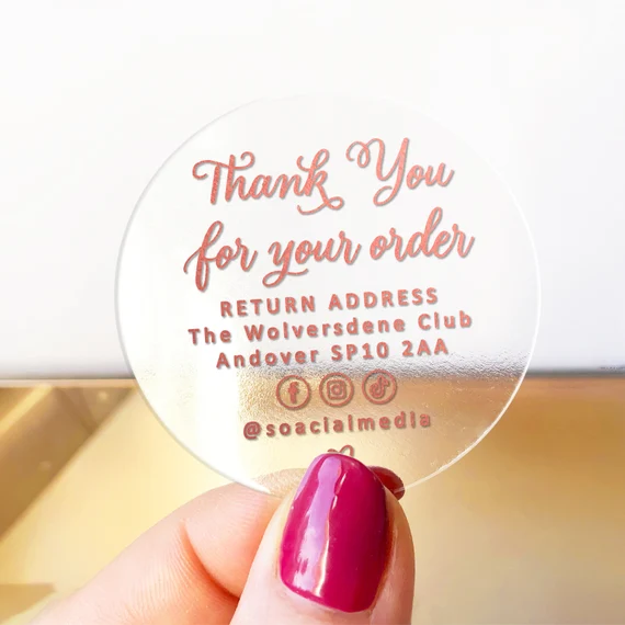 Transperant Thank you sticker 2